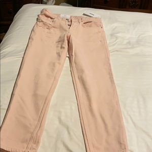 Light Pink/ soft pink boyfriend denim jean